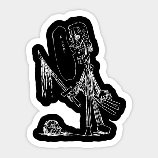 Three Swords Samurai Sticker